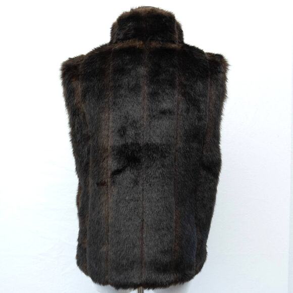 Giacca Reversible Faux Mink Fur Vest Size Small - Picture 2 of 12
